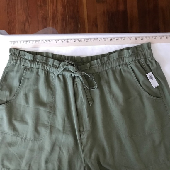 OLD NAVY Green Paper Bag Shorts High Rise Women’s Plus Size 4X - Picture 8 of 16